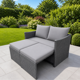 Zen 4 Piece Two Function Outdoor Rattan Sofa & Dining Set