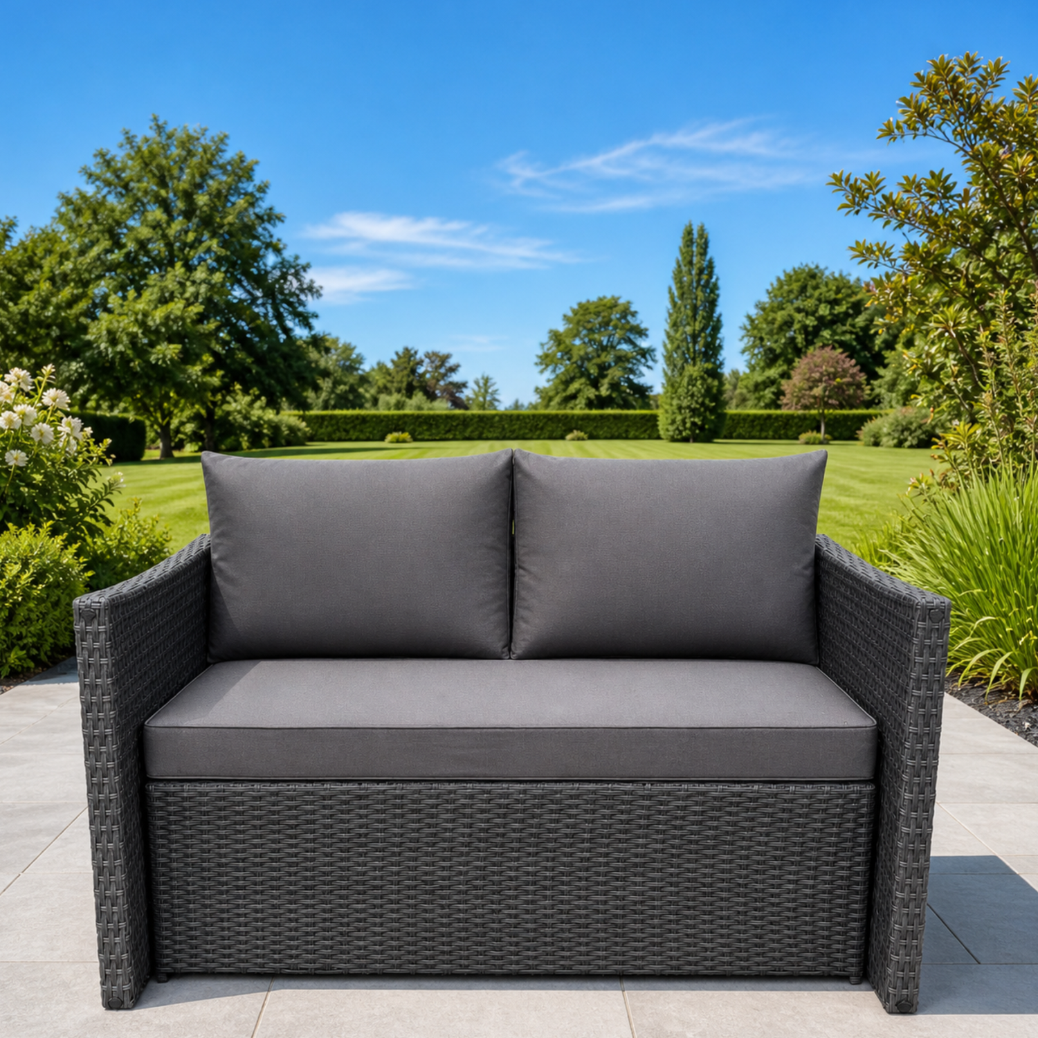 Zen 4 Piece Two Function Outdoor Rattan Sofa & Dining Set