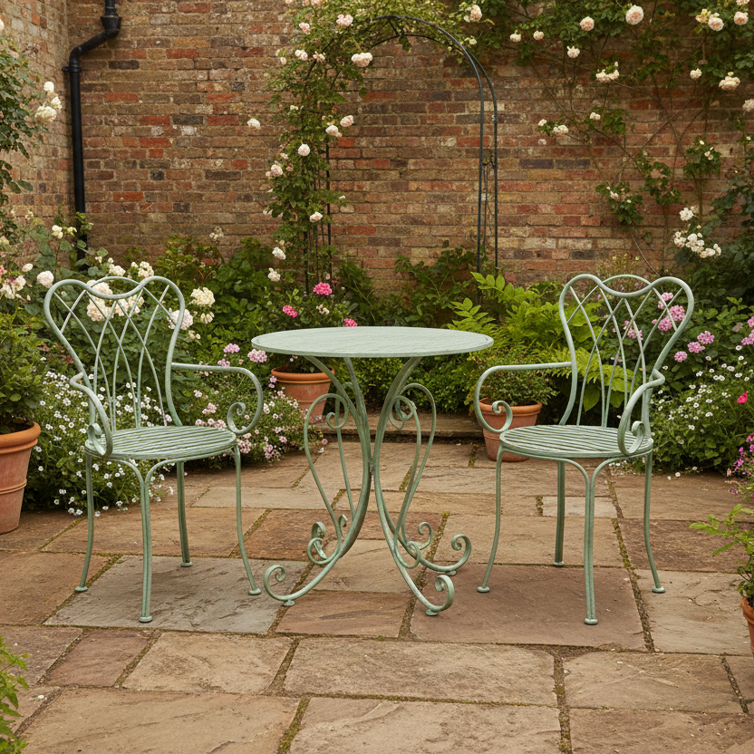 Tom Chambers Belle Bistro Set Antique Green