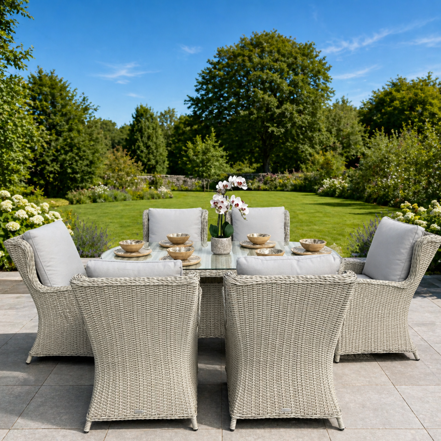 Rattan Delano Deluxe Outdoor Dining Set