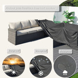 L Shaped Corner Patio Set Cover - Large - 255cm X 85cm