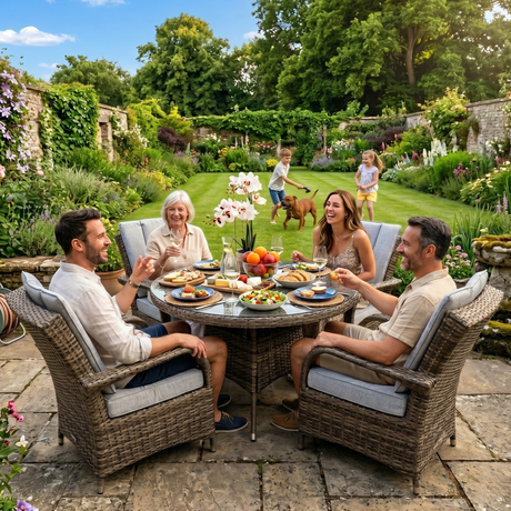 Milan 4 Seat Outdoor Dining Set