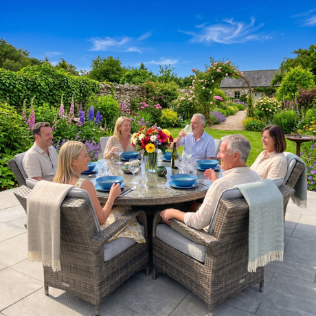 Milan 6 Seat Outdoor Dining Set