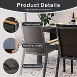 Mimo Arve 6 Seater Aluminium Outdoor Dining Set
