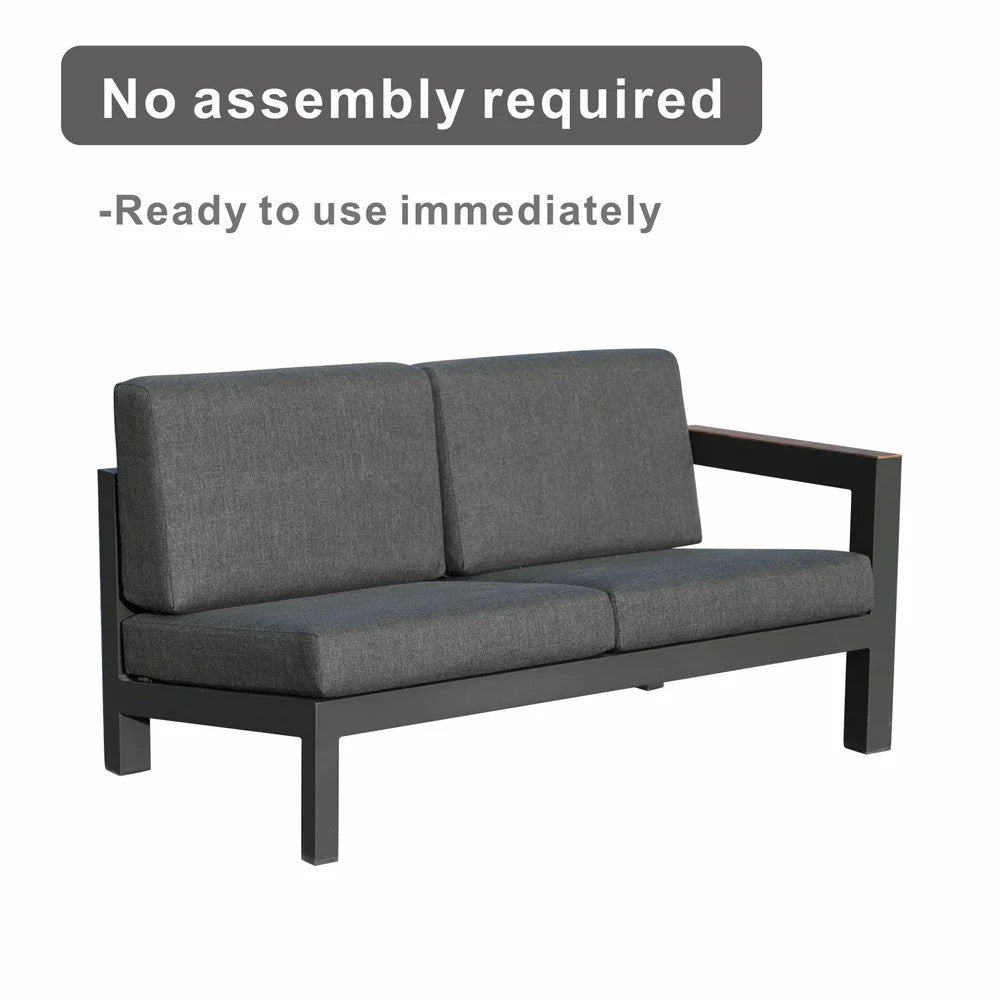 Mimo Arve 5 SEATER MODULAR ALUMINIUM OUTDOOR CORNER SOFA SET WITH COFFEE TABLE