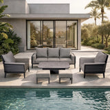 Mimo Aurel 7 Seater Aluminium Outdoor Sofa Set