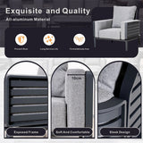 Mimo Aurel 7 Seater Aluminium Outdoor Sofa Set