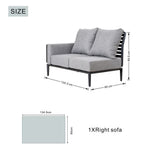 Mimo Aurel 9 Seater Aluminium Modular L Shaped Outdoor Corner Sofa Set