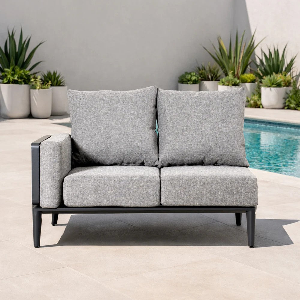 Mimo Aurel 9 Seater Aluminium Modular L Shaped Outdoor Corner Sofa Set