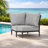 Mimo Aurel 9 Seater Aluminium Modular L Shaped Outdoor Corner Sofa Set
