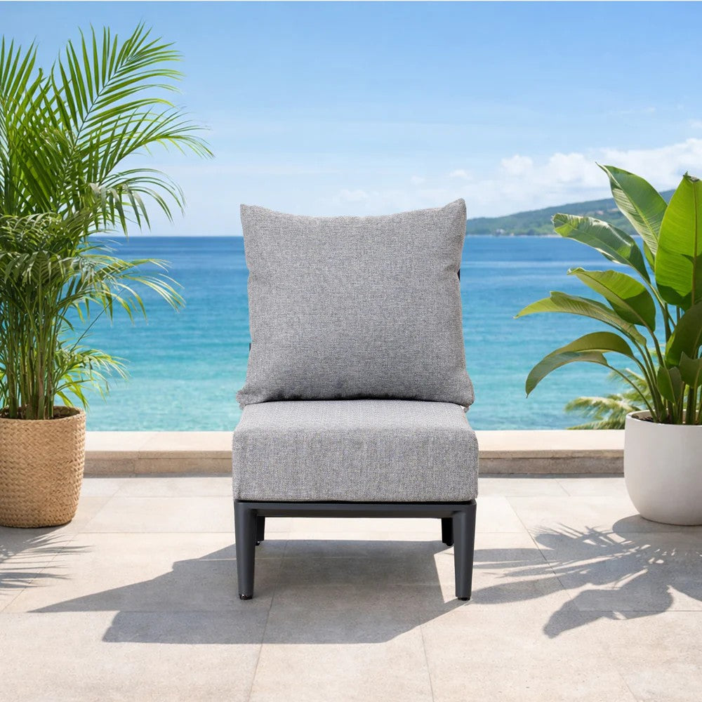Mimo Aurel 9 Seater Aluminium Modular L Shaped Outdoor Corner Sofa Set