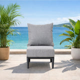 Mimo Aurel 9 Seater Aluminium Modular L Shaped Outdoor Corner Sofa Set