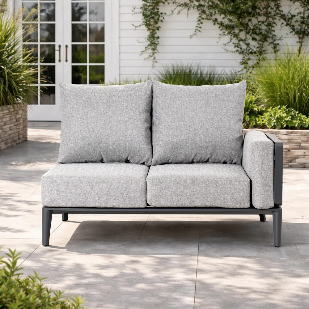 Mimo Aurel 9 Seater Aluminium Modular L Shaped Outdoor Corner Sofa Set