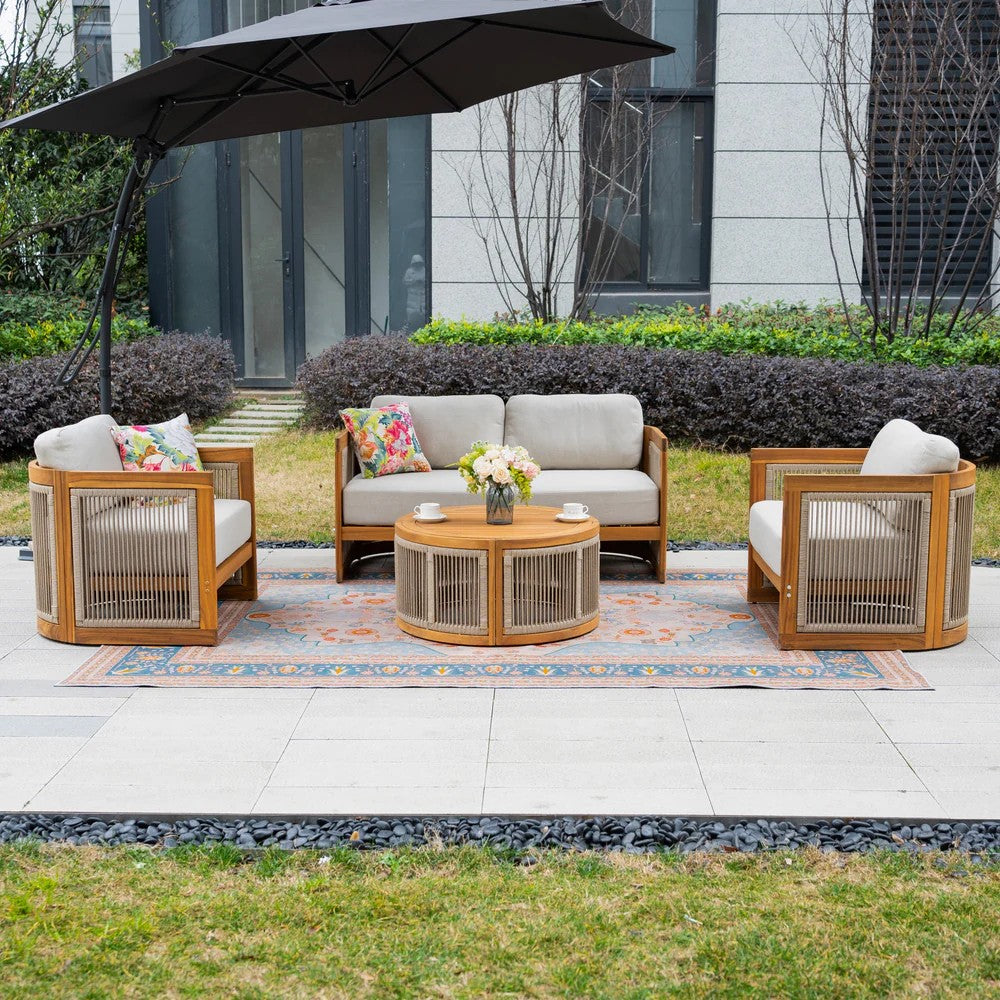 Mimo Caven 4 Seater Lounge Set With Armchairs