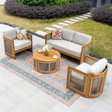 Mimo Caven 4 Seater Lounge Set With Armchairs