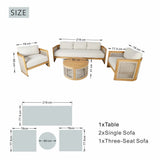 Mimo Caven 4 Seater Lounge Set With Armchairs