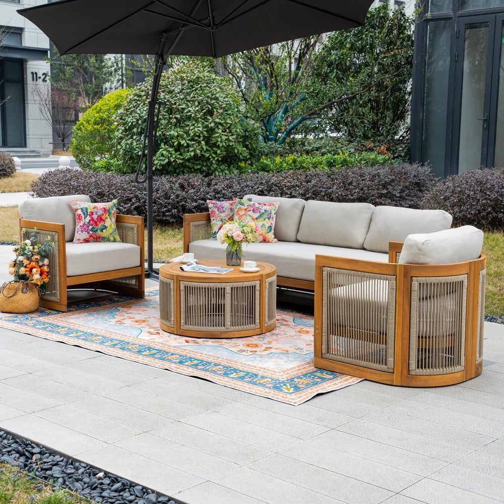 Mimo Caven 5 Seater Lounge Set With Armchairs