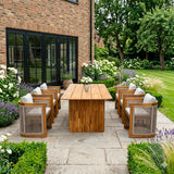 Mimo Caven Solid Wood Outdoor Dining Set 2.2m Table