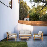 Mimo Solara 4 Seater Wood Outdoor Sofa Set 4 Piece