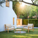 Mimo Solara Wood Outdoor Bistro Sofa Set 3 Pieces