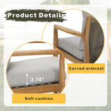 Mimo Solara Wood Outdoor Bistro Sofa Set 3 Pieces