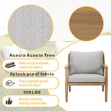 Mimo Solara Wood Outdoor Bistro Sofa Set 3 Pieces