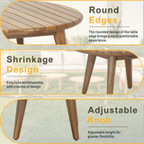 Mimo Solara Wood Outdoor Bistro Sofa Set 3 Pieces