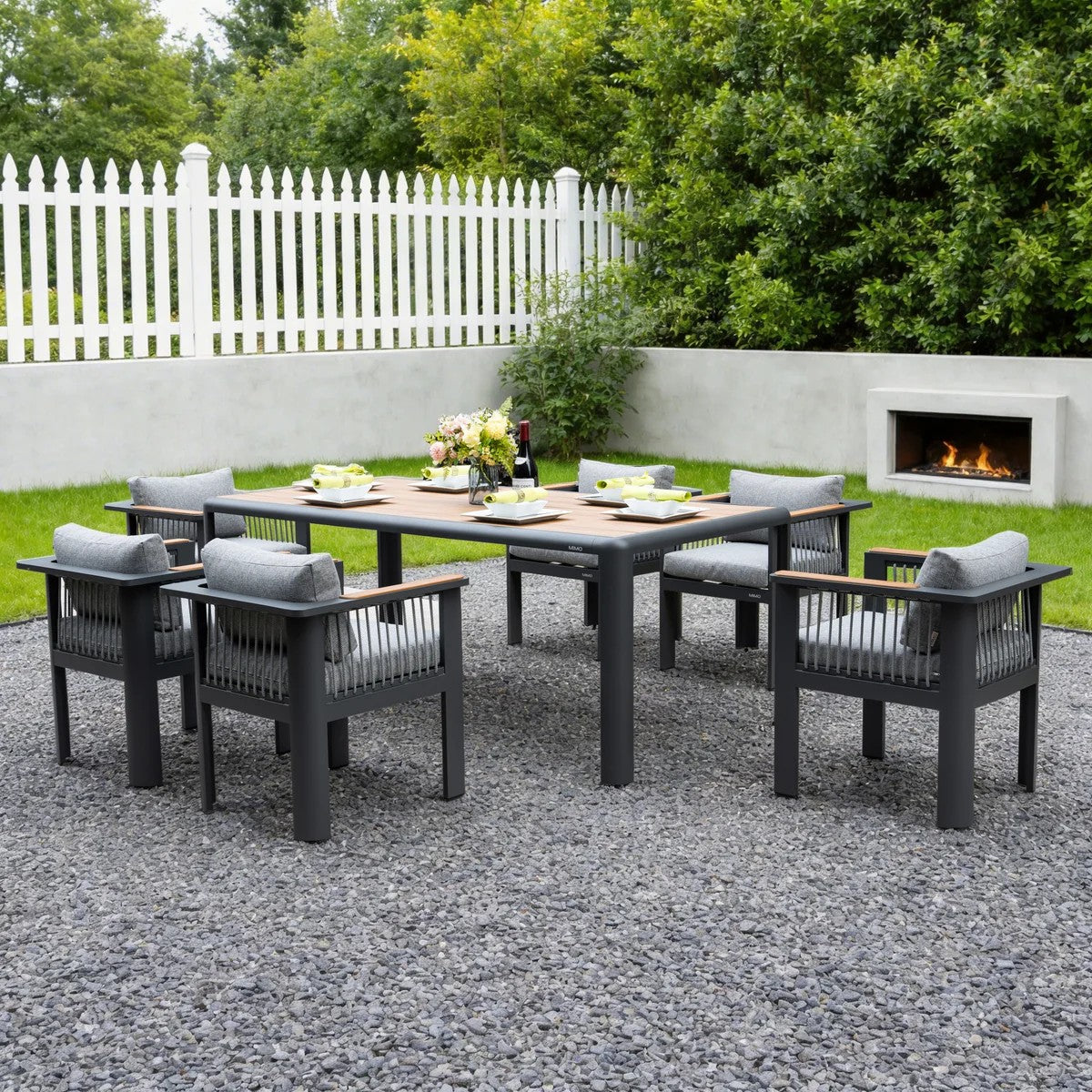 Mimo Talara 6 Seater Aluminium Outdoor dining Set