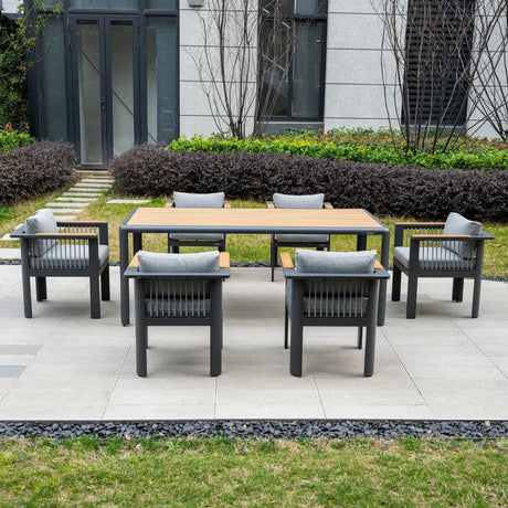 Talara 6 Seater Aluminium Outdoor dining Set