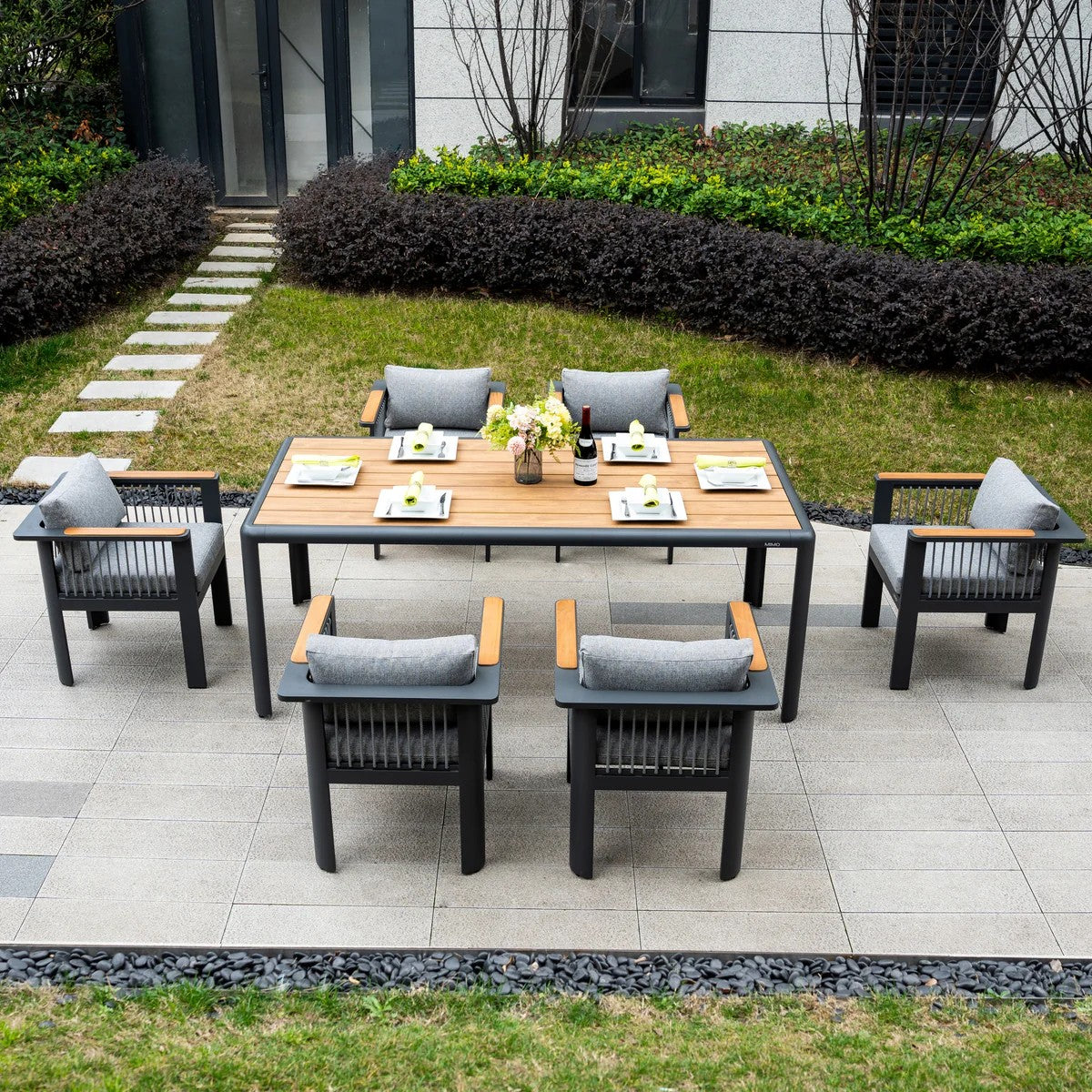 Mimo Talara 6 Seater Aluminium Outdoor dining Set