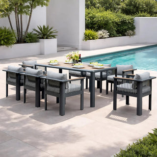 Talara 8 Seater Aluminium Outdoor dining Set