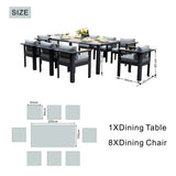 Mimo Talara 8 Seater Aluminium Outdoor dining Set