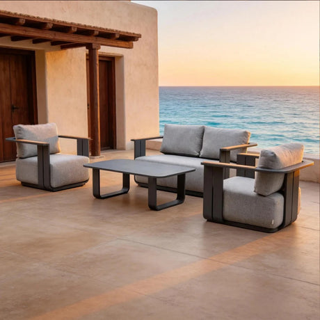 Varel 2 Seat Sofa Set With Talara Table