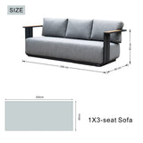 Varel 4 Piece 3 seater Sofa Set Lyrin Fire Pit Table
