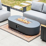 Varel 4 Piece 2 Seater Sofa Set Lyrin Fire Pit Table