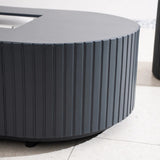 Varel 4 Piece 3 seater Sofa Set Lyrin Fire Pit Table