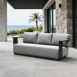 Varel 4 Piece 3 seater Sofa Set Lyrin Fire Pit Table