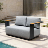 Varel 4 Piece 2 Seater Sofa Set Lyrin Fire Pit Table