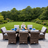 Monaco 8 Seat Ratan Outdoor Dining Set