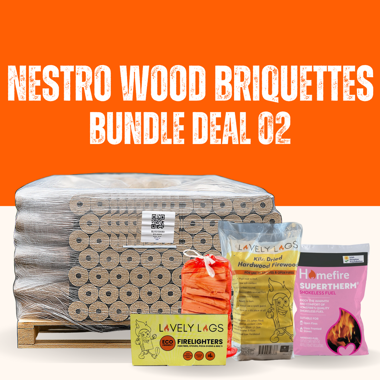 Lovely Logs Nestro Hardwood Birch Briquettes Bundle Deal 2