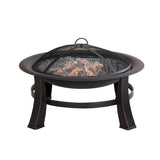 Outdoor Metal Firepit - Black