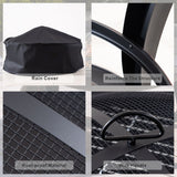 Outdoor Metal Firepit - Black