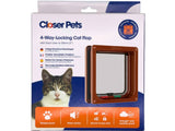 Petmate Lockable Cat Flap Brown