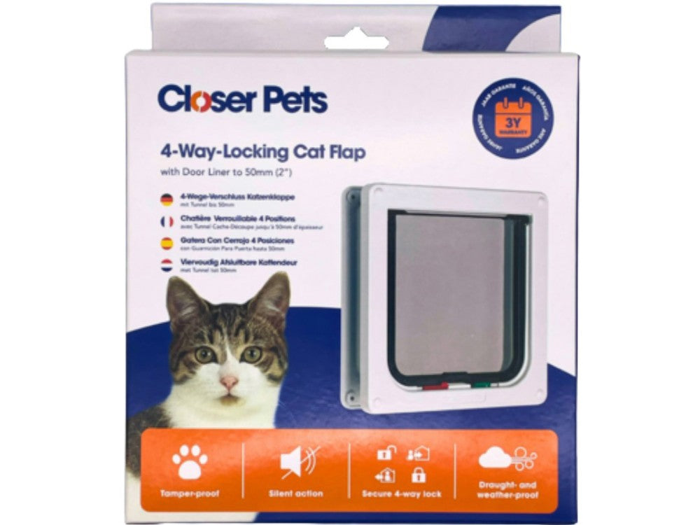Petmate Lockable Cat Flap White