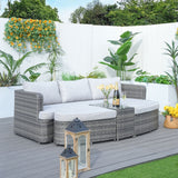 Rattan Outdoor Daybed With Coffee Table