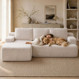 Softly Compressed Modular Sofa with Right Chaise