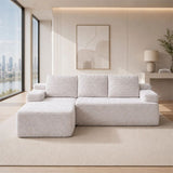 Softly Compressed Modular Sofa with Right Chaise