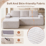 Softly Compressed Modular Sofa with Right Chaise