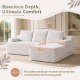 Softly Compressed Modular Sofa with Right Chaise