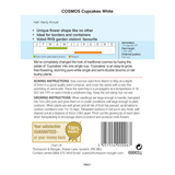 Thompson & Morgan - Cosmos Cupcakes White Seeds